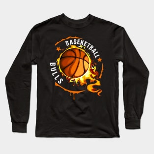 Graphic Basketball Name Bulls Classic Styles Long Sleeve T-Shirt